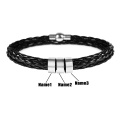 Shangjie OEM Bracelet de bracelet en cuir en acier inoxydable en cuir sur mesure bracelet